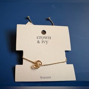 Crown & Ivy Gold Infinity Loop Bracelet